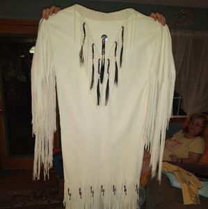 Native American hand made wedding dress
